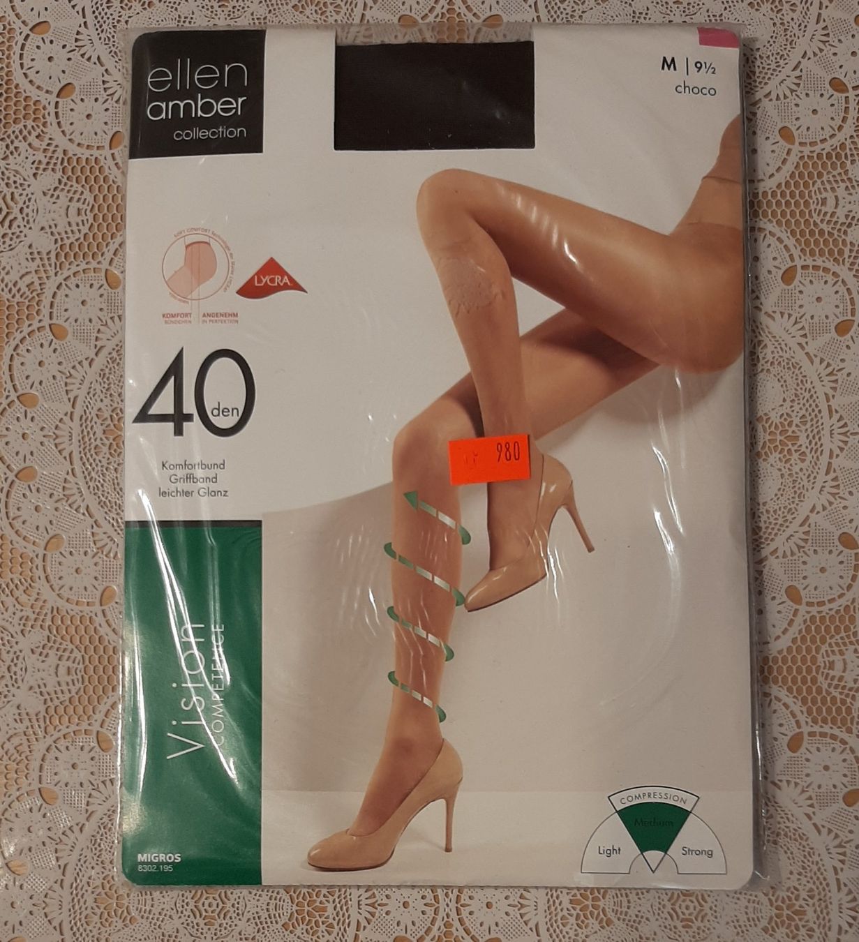 Ellen Amber Strümpfe & Strumpfhosen: Ellen Amber Vision Competence Strumpfhose 40den Gr.M Choco – Neu und originalverpackt aus Amriswil von Celini3
