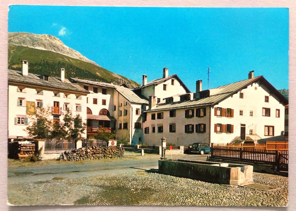 Dorfpartire aus Celerina mit Piz Padella | Kaufen auf Ricardo
