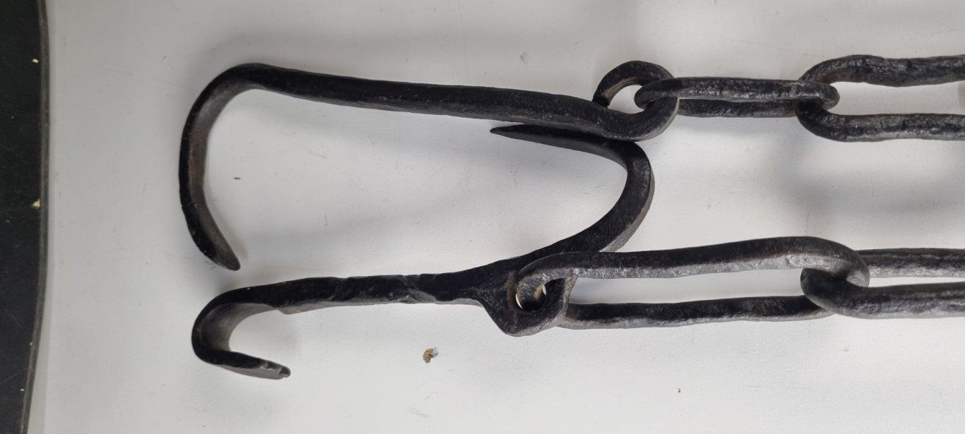 Alle Werkzeuge: Kette handgeschmiedet Herdkette Bremskette antik – Gebraucht aus Flums von Flumsantik 4