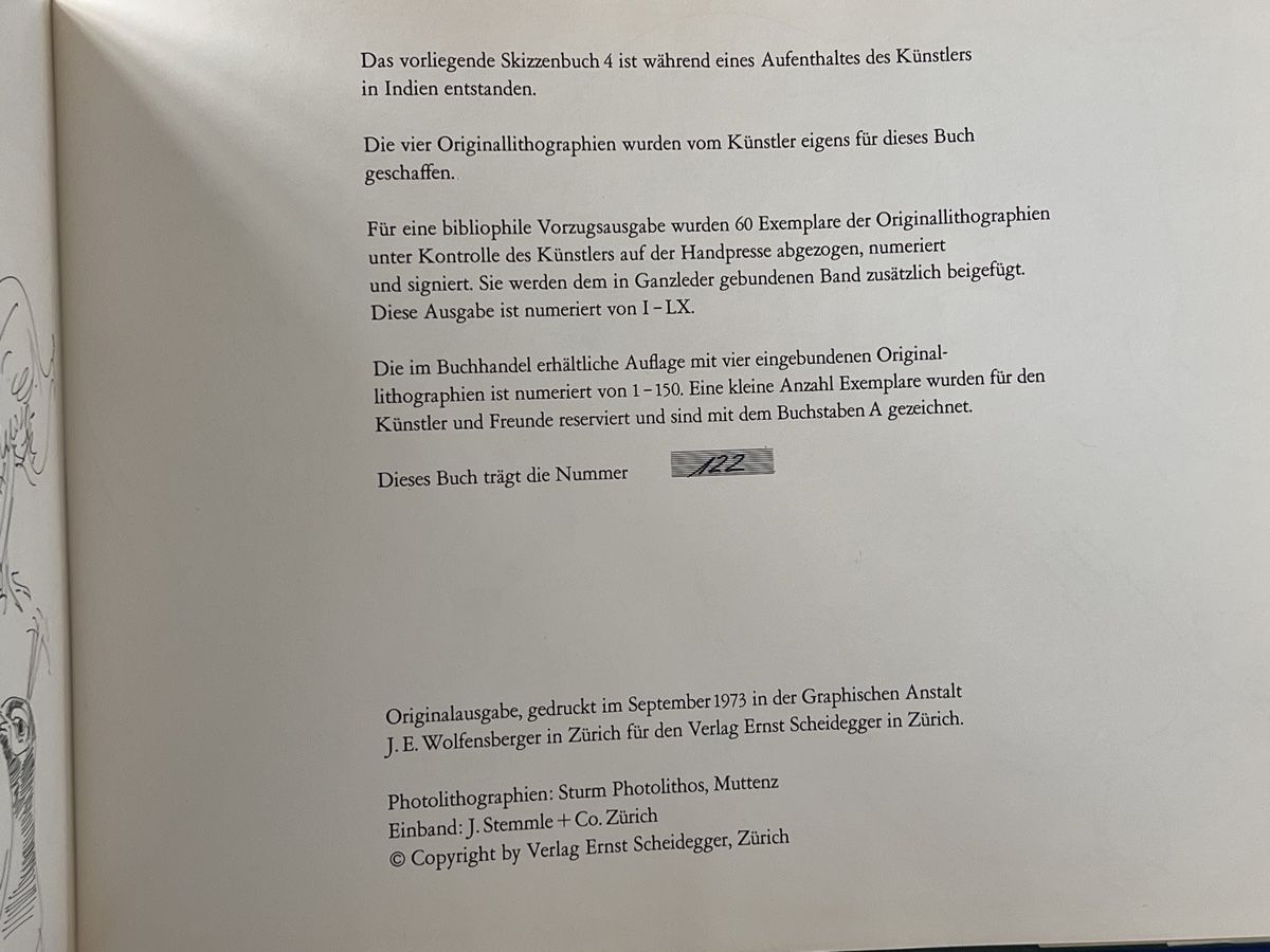 Libri: Hans Erni - India - mit 4 Original Lithographien – Usato da Adliswil venduto da buch_und_kunst 4