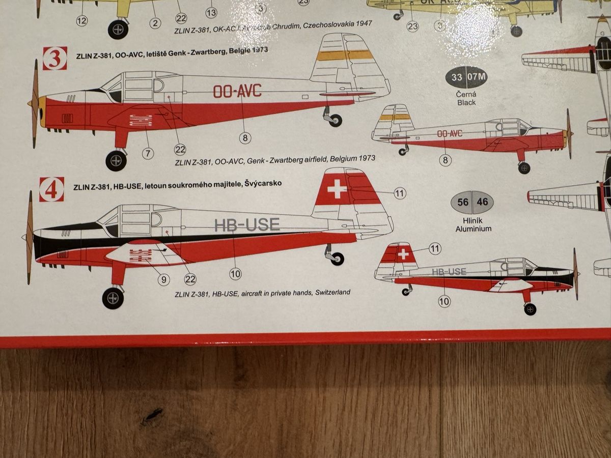 Modellbausätze & Standmodelle: Modellbausatz Zlin Z-381 Basa – Neu und originalverpackt aus Bachs von stageo 1