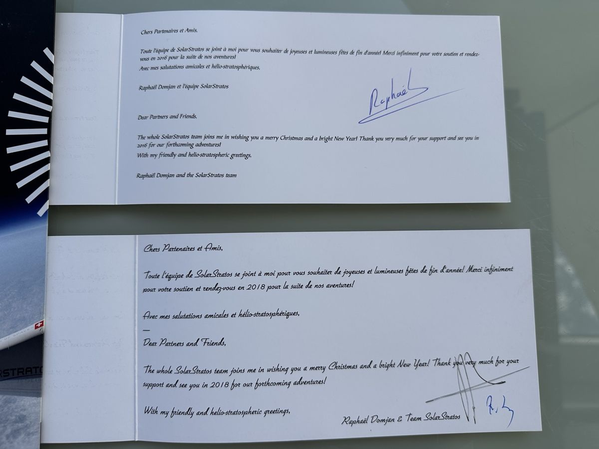 Autografi: Brochures SolarStratos avec autographes – Nuovo (secondo la descrizione) da Promasens venduto da Toblerone83 2
