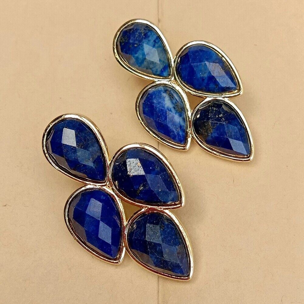 Ohrringe & -stecker: Mina Lapislazuli Ohrstecker Edelstein Boucles Lapis-lazuli – Neu (gemäss Beschreibung) aus Prilly von ilyria73 1