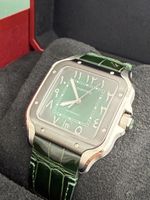 Santos de Cartier Green Arabic WSSA0055 brandneu