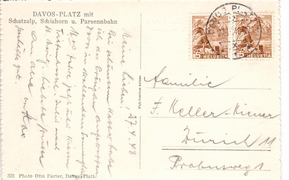 Cartoline postali: Davos Platz – Usato da Wolhusen venduto da Curver9 1