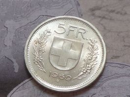 5 Fr. 1969 B - Très belle pièce
