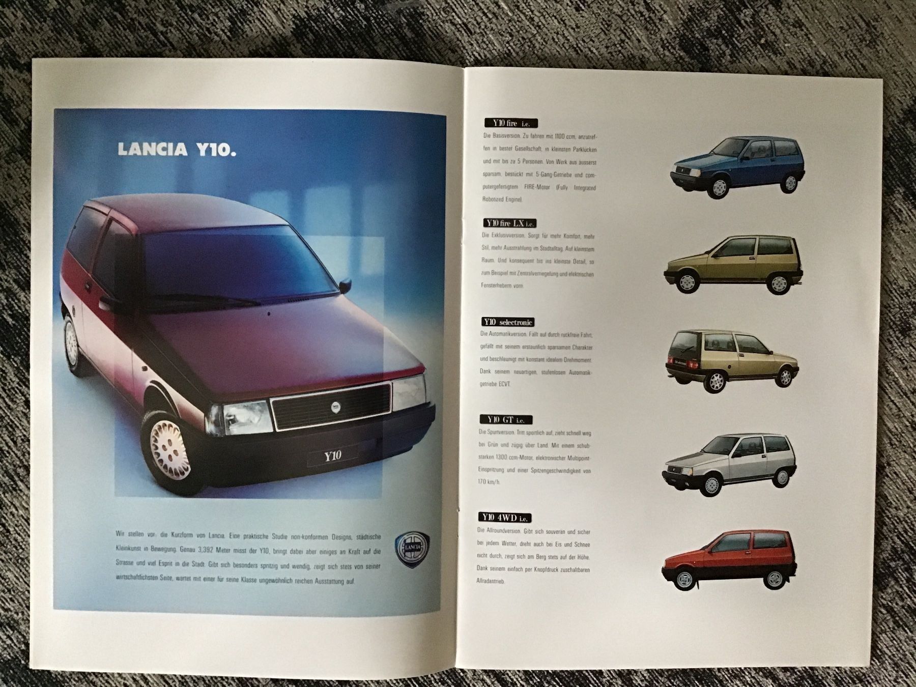Lancia Dokumente: Lancia Programm Verkaufsprospekt ca. 1991 – Gebraucht aus Scherzingen von Starseller62 2