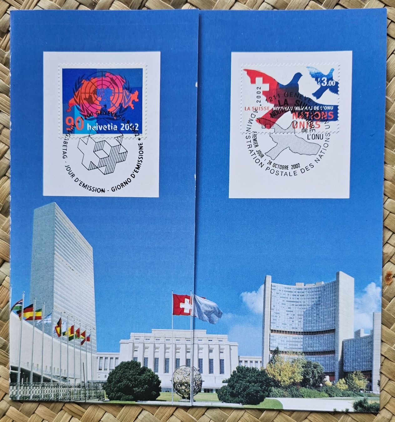 Cartoline postali: Folder Beitritt der Schweiz zur UNO 2002 – Nuovo (secondo la descrizione) da Les Valettes venduto da Nuba1