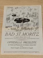 Alter Prospekt / Bad St Moritz - Preisliste Sommer 1924