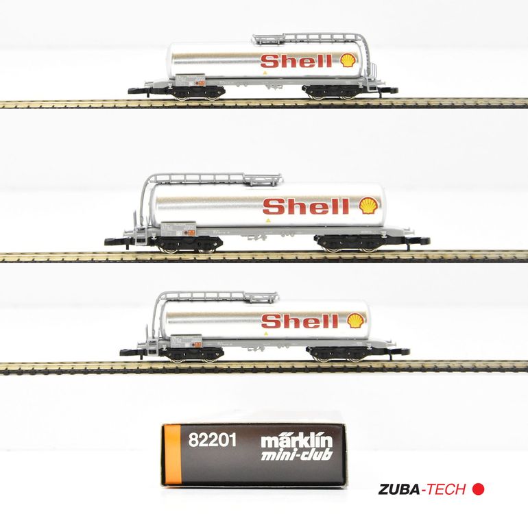 Märklin 82201 Shell Kesselwagen-Set 3-tlg SBB Spur Z OVP (Gebraucht) in ...
