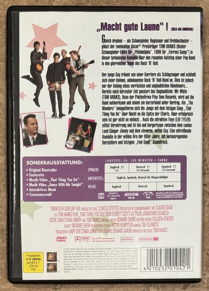 Alle DVDs: THAT THING YOU DO ! – Neu (gemäss Beschreibung) aus Dietikon von AndreaSch01 1