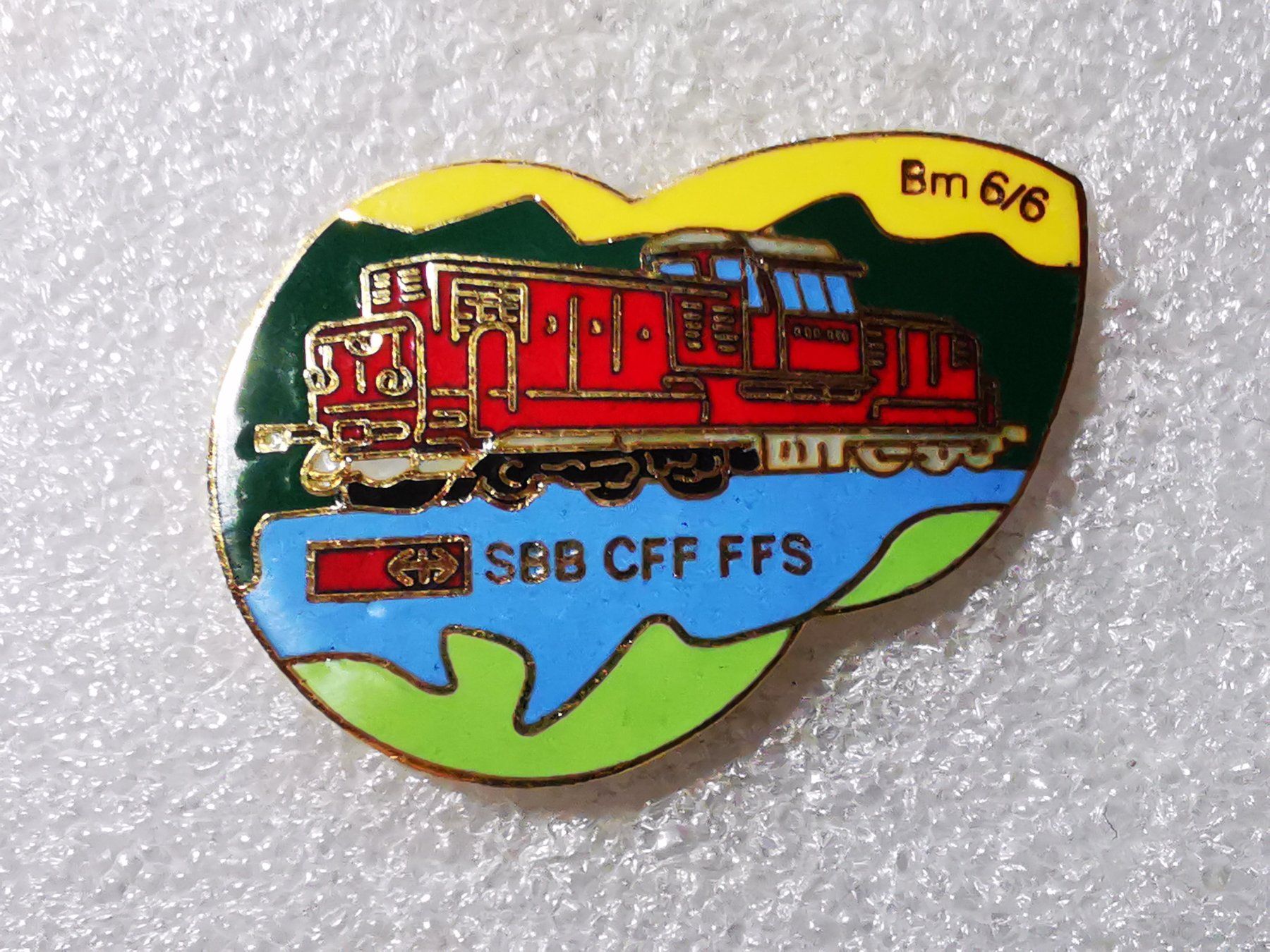 Placchette & Badge: Ansteckpin 53: Eisenbahn SBB Bm 6/6 – Usato da Oppligen venduto da Pin-Fall-Shop
