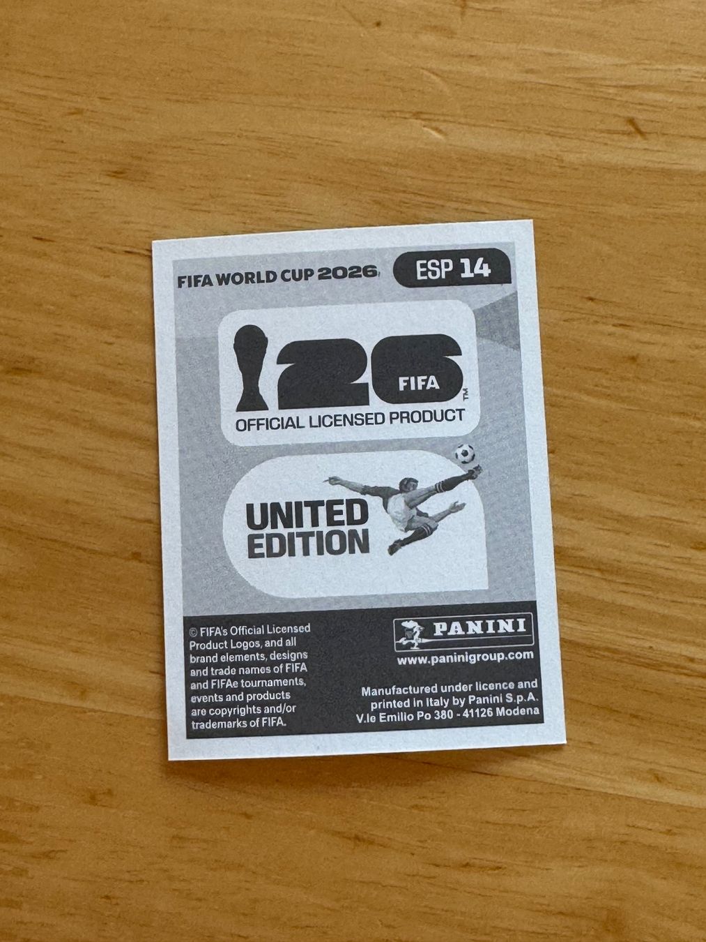 Panini Carte collezionabili: ESP 14 Panini FIFA World Cup WM 2026 – Nuovo e nell'imballaggio originale da Zürich venduto da wtpooh 1