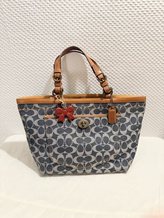 Coach Signature Handbag Denim 