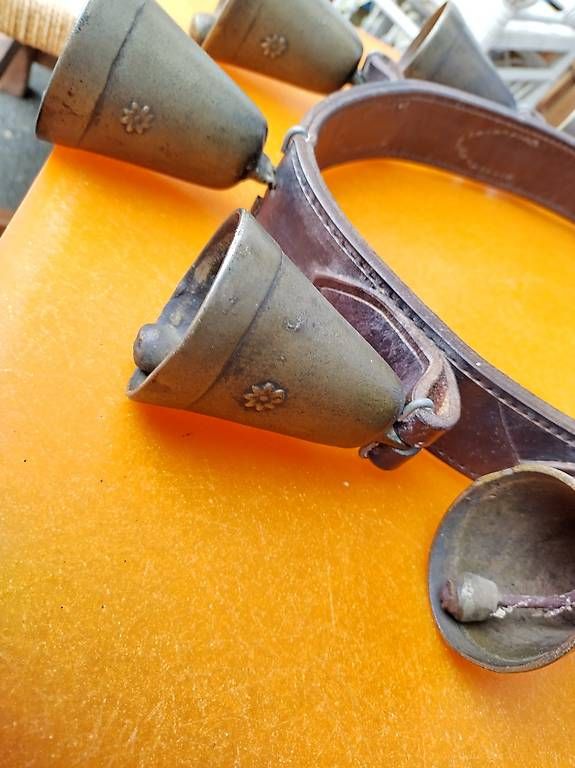 Campanacci mucche: Schönes altes Pferdegeschell mit 7 Glocken – Usato da Mühlehorn venduto da Flohmarkt-Walensee 4