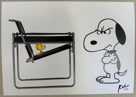KeC: Snoopy Bauhaus Stuhl besetzt, signiert 7/15