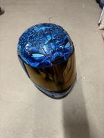 Motorradhelm Icon Airform blau Motiv Grösse XL 61-62
