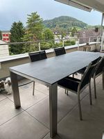 Gartentisch Edelstahl mit Keramik-Tischblatt