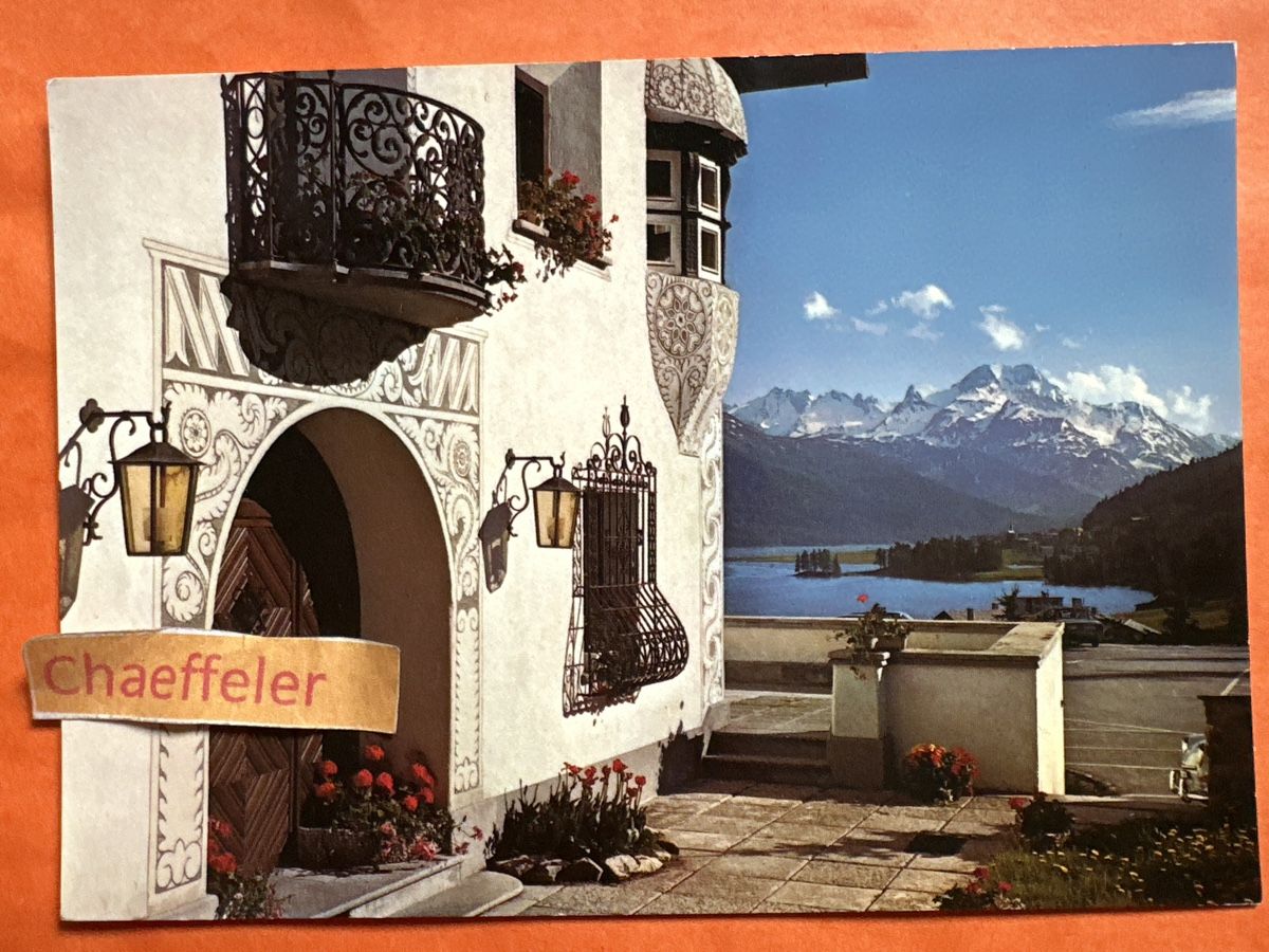 Cartoline postali: Champfèr mit Piz della Margna. Engadin – Usato da Zürich venduto da Chaeffeler