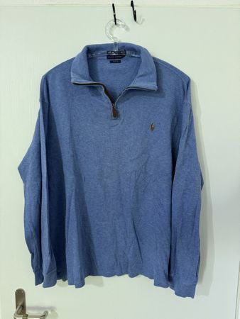 Polo Ralph Lauren 1/4 zip Pullover blau Grösse XL herren