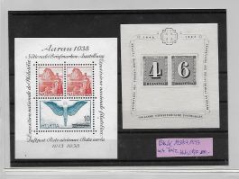 Block 1938 + 1943 mit Falz Kat: CHF 100.-