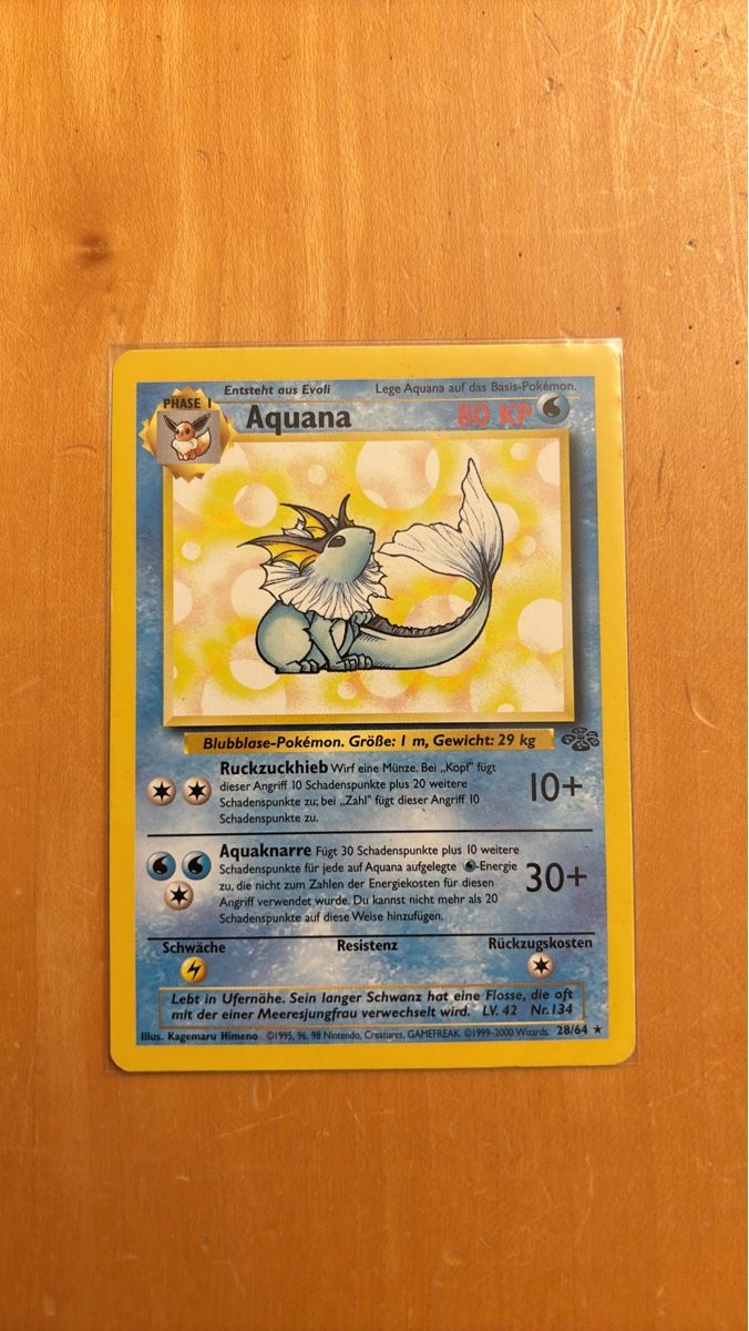 Pokémon Carte collezionabili: Pokémon Karte Aquana 28/64 – Usato da Dättwil AG venduto da indeed22
