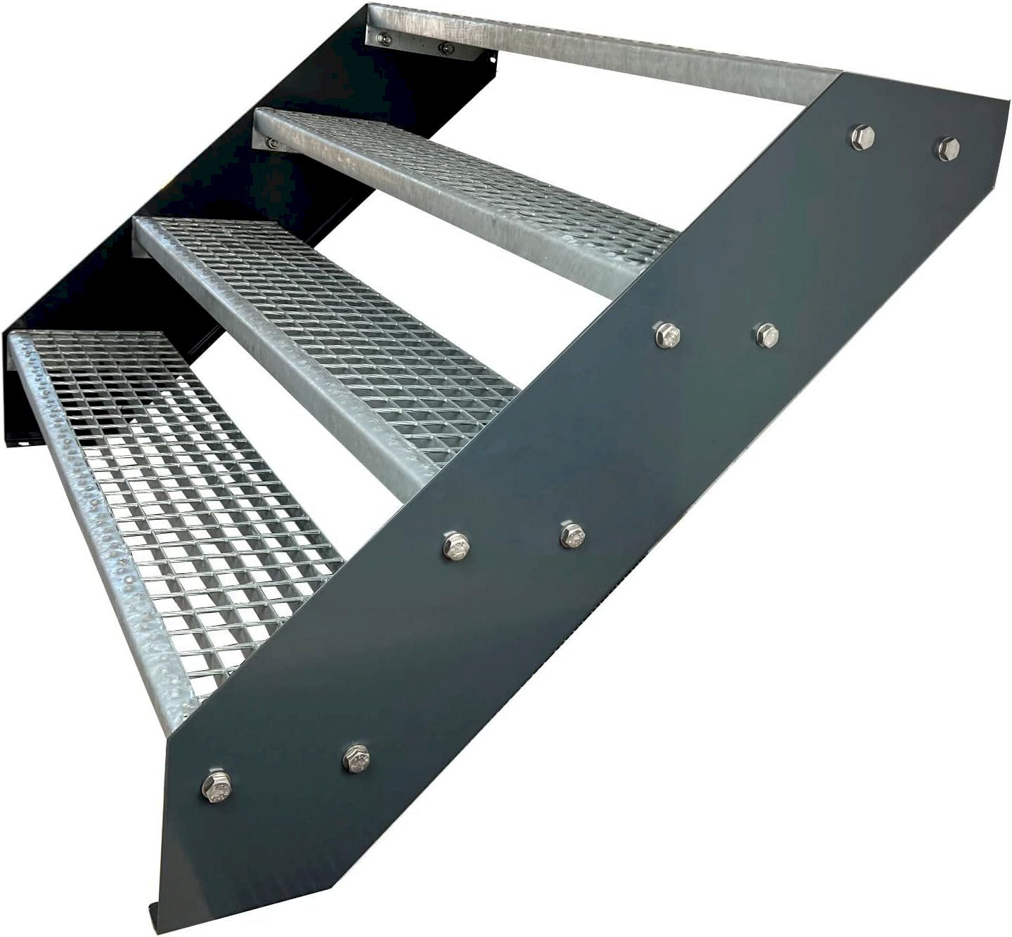 Scale: Stahltreppe 4 Stufen 60x76cm anthrazit – Nuovo e nell'imballaggio originale da Bottighofen venduto da zaap