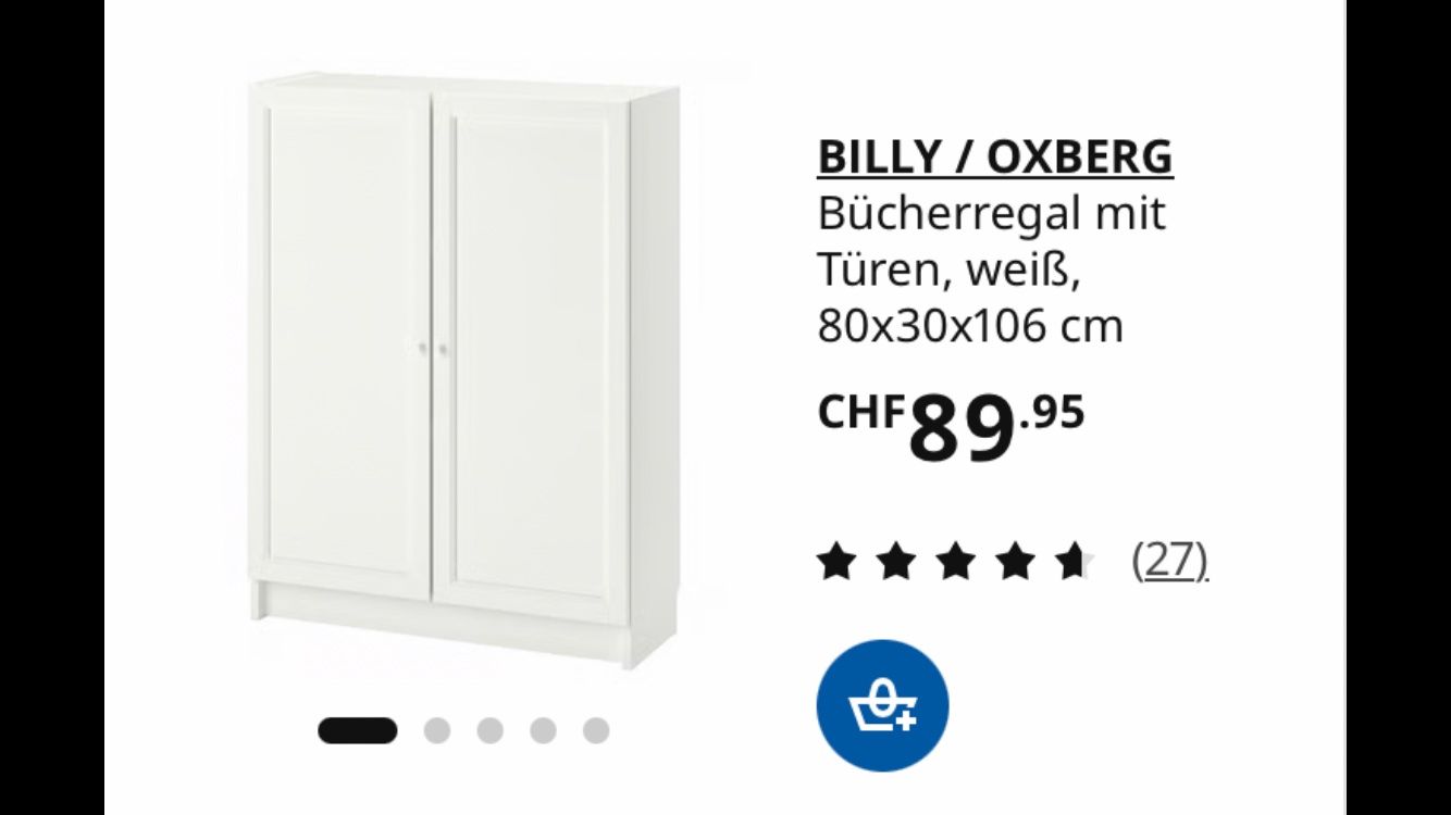 Ikea Armadi: IKEA Billy/Oxberg weiss – Usato da Steffisburg venduto da haryco2 2