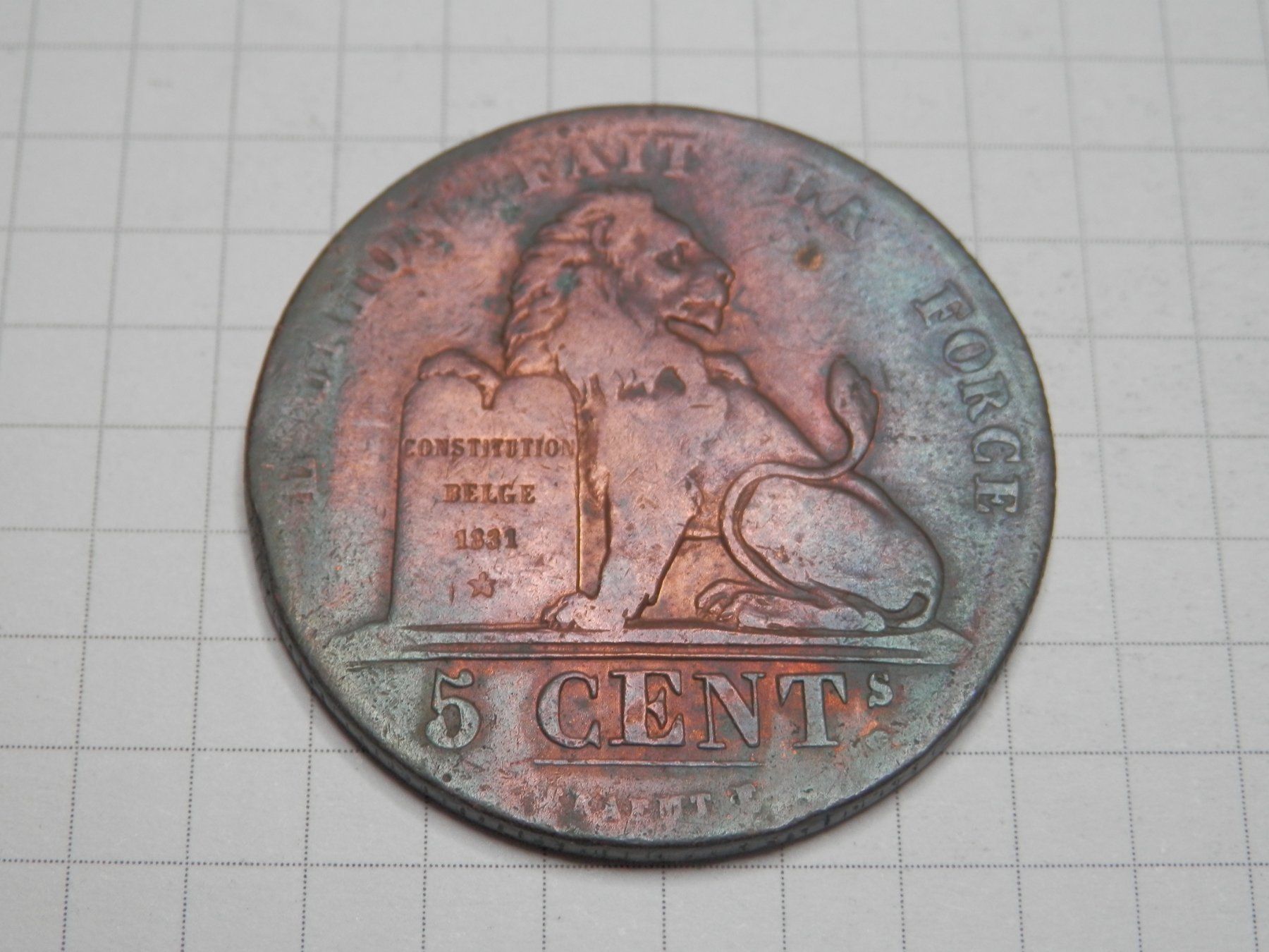 Tutti le monete: Belgien 5 Centimes, 1842 – Usato da Weiach venduto da weiach81