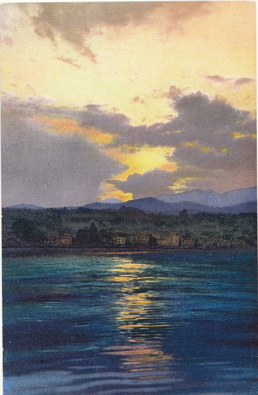 Ansichtskarten: Lago di Lugano. – Gebraucht aus Fällanden von Blausegelfliege