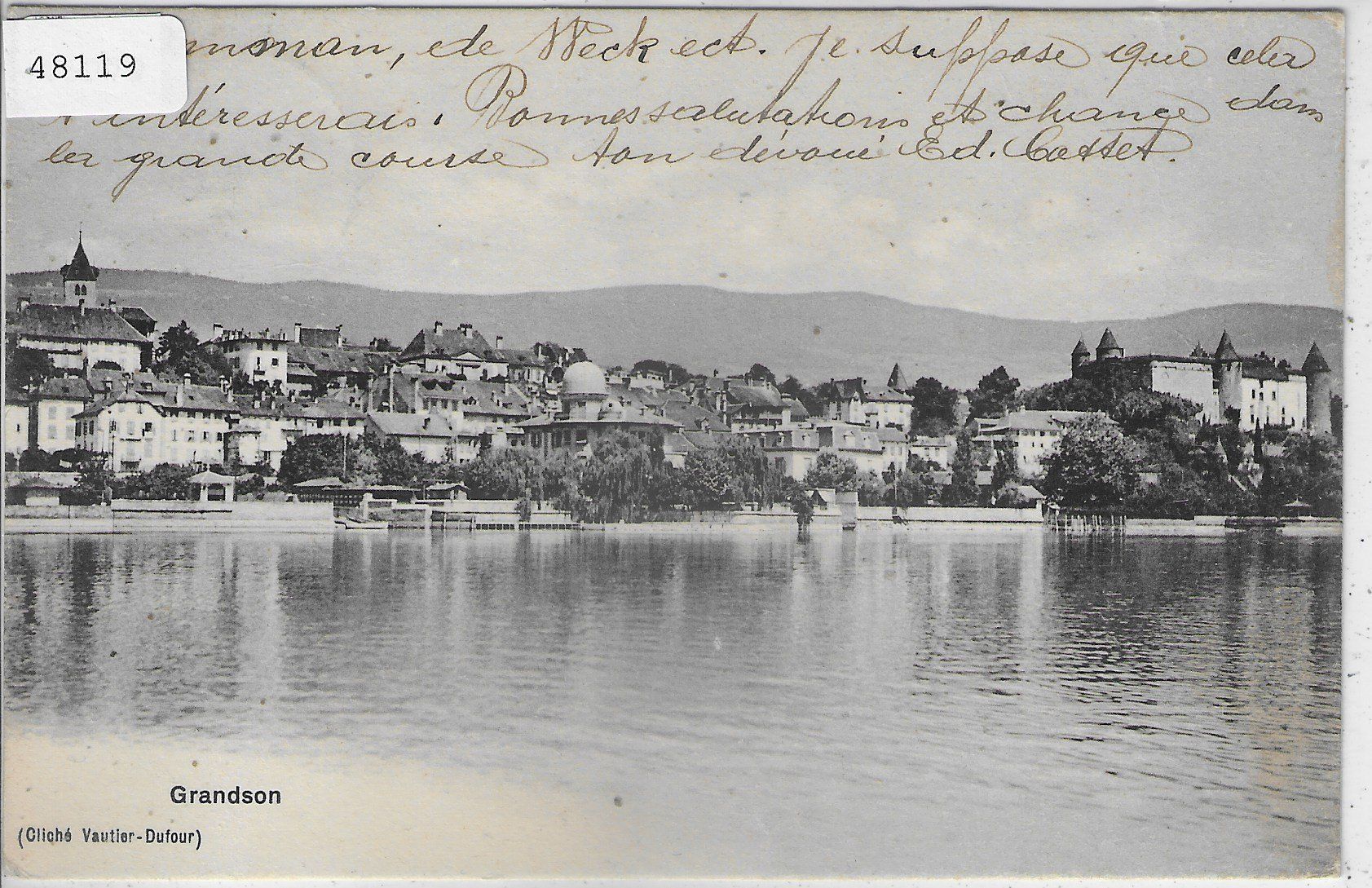 Cartoline postali: Grandson - Vue generale – Difettoso da Ettingen venduto da Kartenplanet
