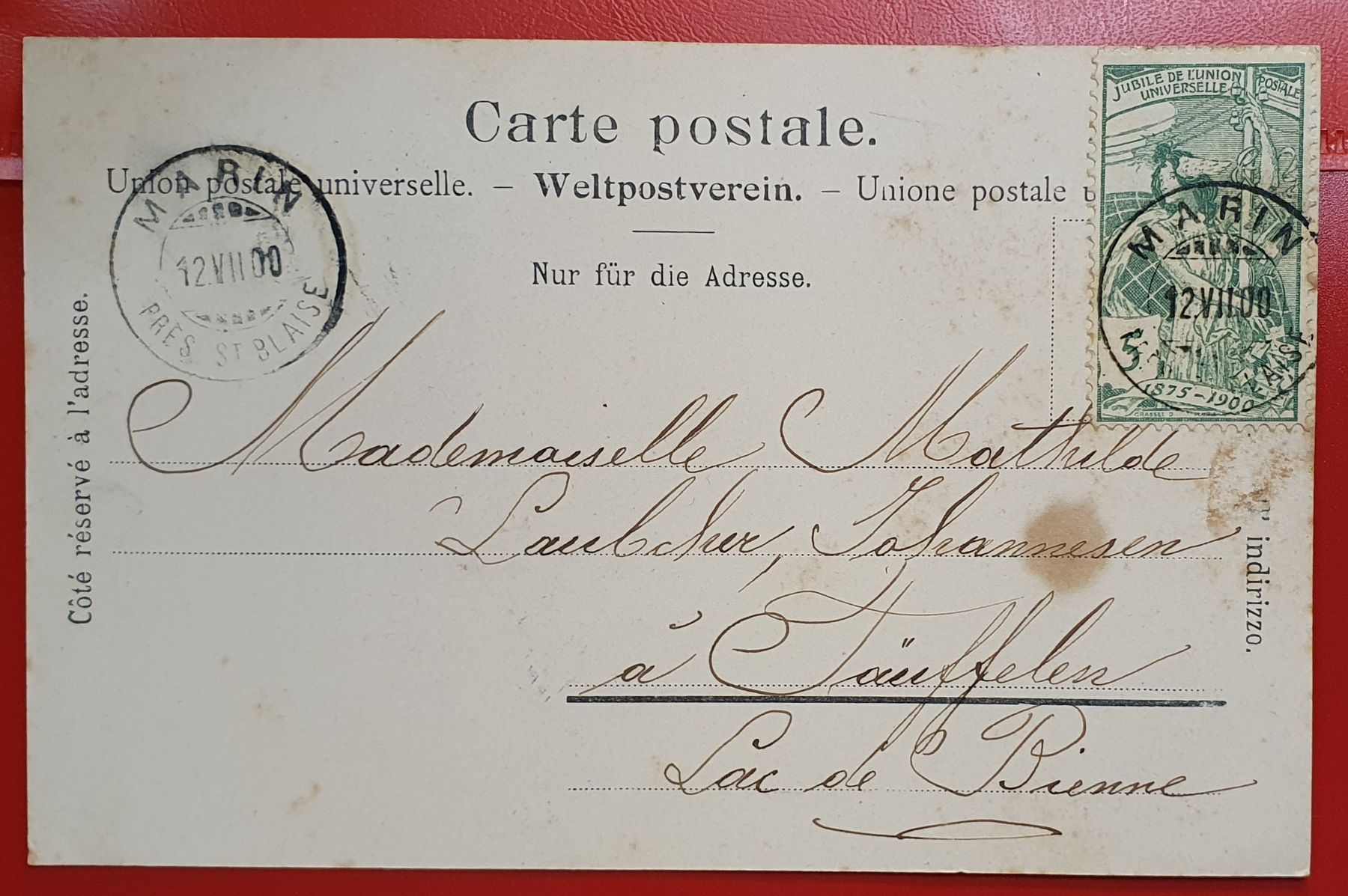 Cartoline postali: 4 Ansichtskarte mit UPU-Frankatur – Usato da Kreuzlingen venduto da Rschweiz1 1