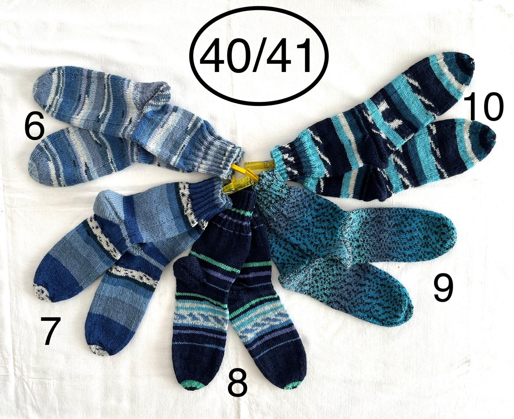 Calze: handgestrickte Wollsocken, 40/41 – Nuovo e nell'imballaggio originale da Engelburg venduto da rautibus