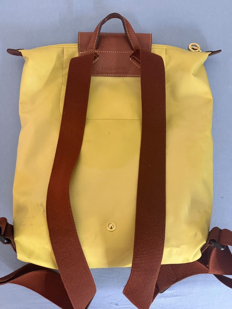Longchamp Zaini: Rucksack Longchamp Le Pliage limette gebraucht – Usato da Aarburg venduto da manju2007 1