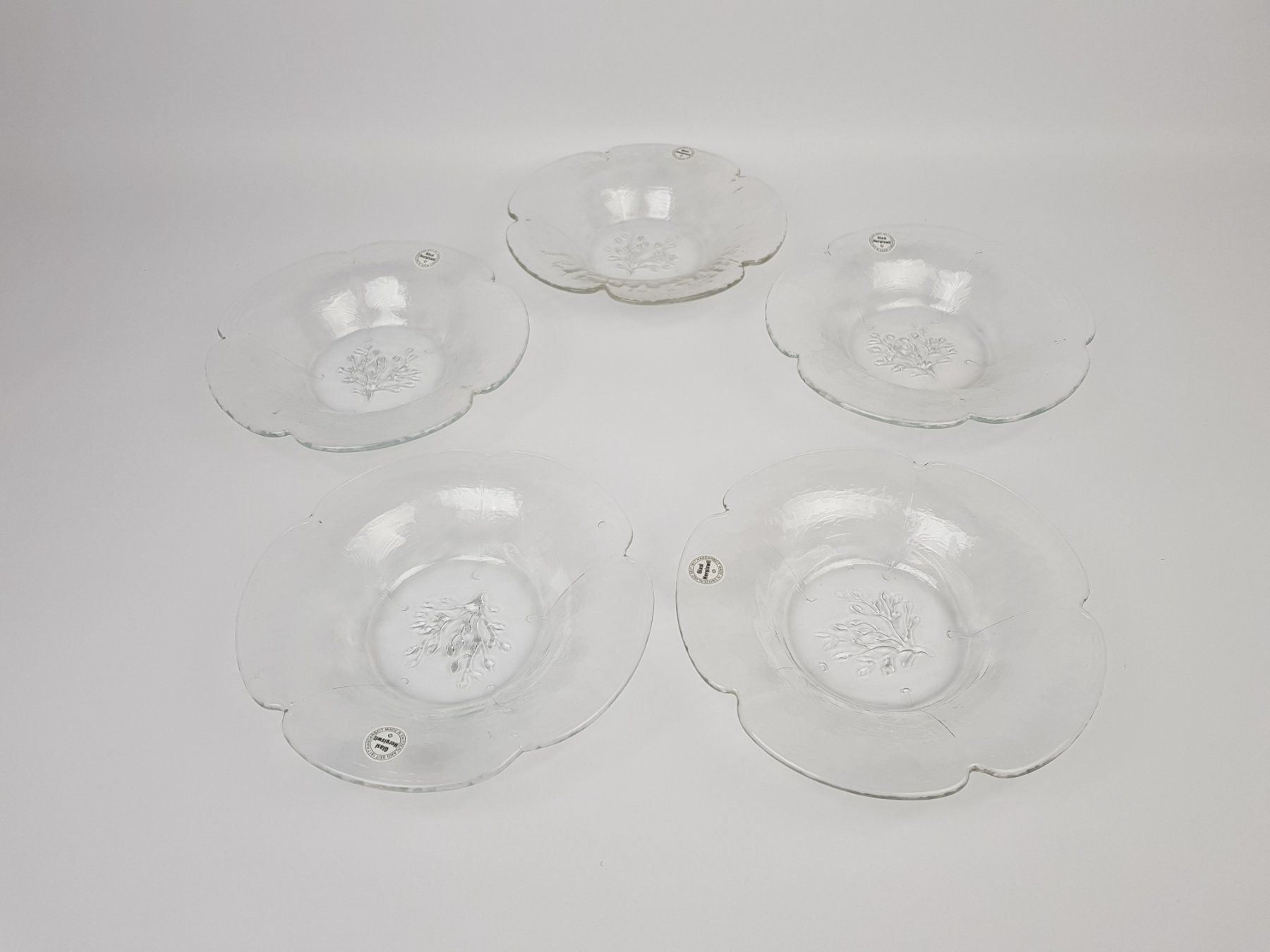 Glasi Hergiswil Set di piatti: GLASI HERGISWIL Glasschälchen 5 Stk. – Usato da Suhr venduto da Restwert_Suhr 3