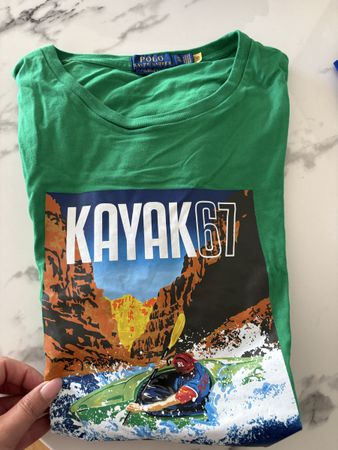 T-shirt Polo Ralph Lauren vert imprimé kayak XL