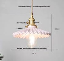 Lampe suspendue LED en céramique,  style nordique moderne