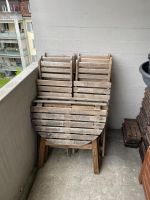 IKEA Gartenmöbel typ ASHKHOLMEN - 2x Halbtische & 6x Stühle