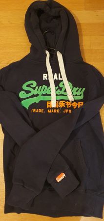 Dunkelblauer Männer Hoody, grösse S, von SUPERDRY