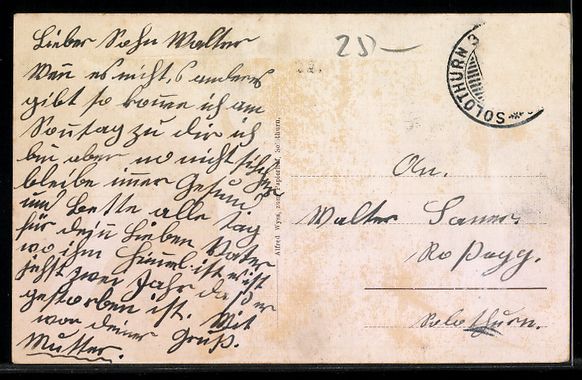 Cartoline postali: AK Solothurn, St Ursusbastion – Usato da Berlin venduto da bartko-reher 1