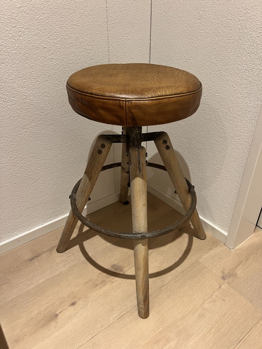 Westwing Tabourets: Hocker Leder braun Holz – D'occasion à Matzingen par JanBussmann 1