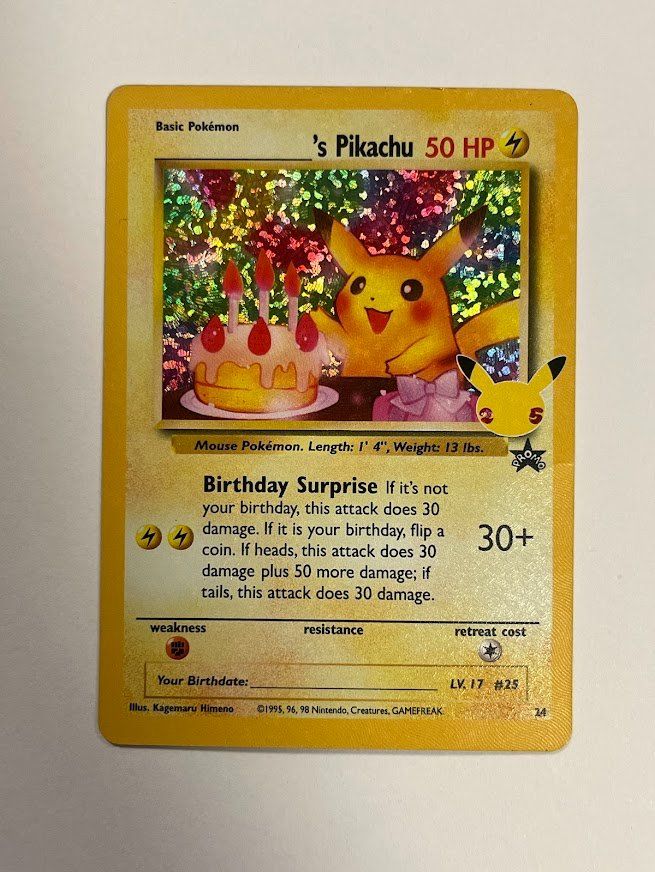 Pokémon Carte collezionabili: Pokemon -  Birthday Pikachu Promo – Usato da schaan venduto da Schokoloco