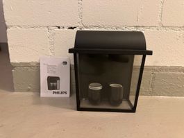 Philips Aussenlampe Laterne Schwarz, neuwertig!