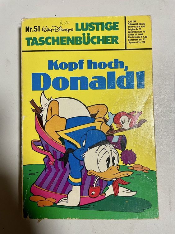 Wiederverwendbare Donald Duck Einkaufstasche – 39x34 Cm, Wasserdicht, Mit 3D-Druck