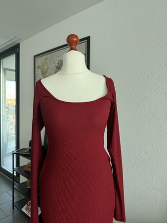 Kleid SKIMS XL langarm dunkelrot