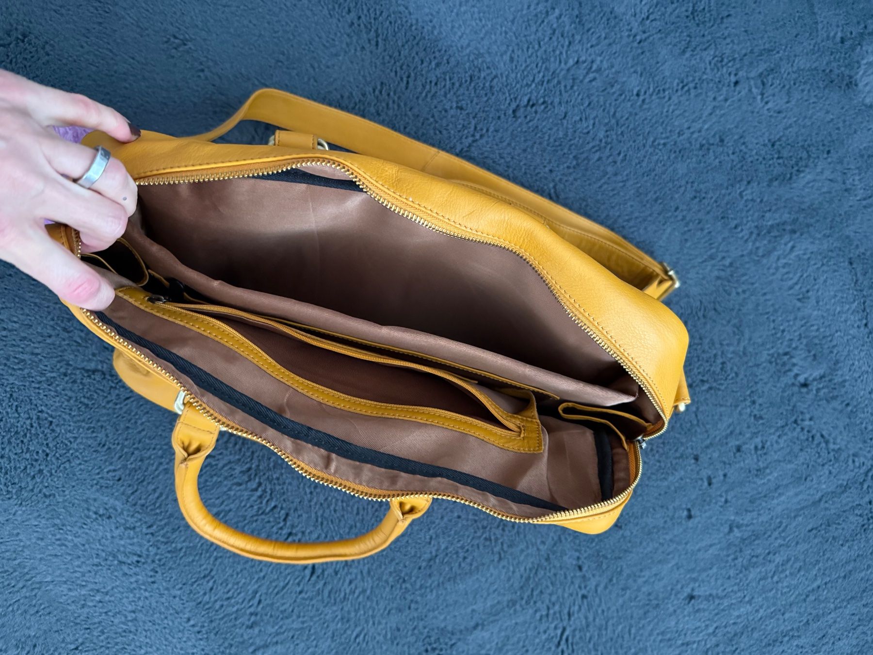 Borse: Laptoptasche Leder dR Amsterdam senfgelb – Nuovo (secondo la descrizione) da Wädenswil venduto da cefalu77 3