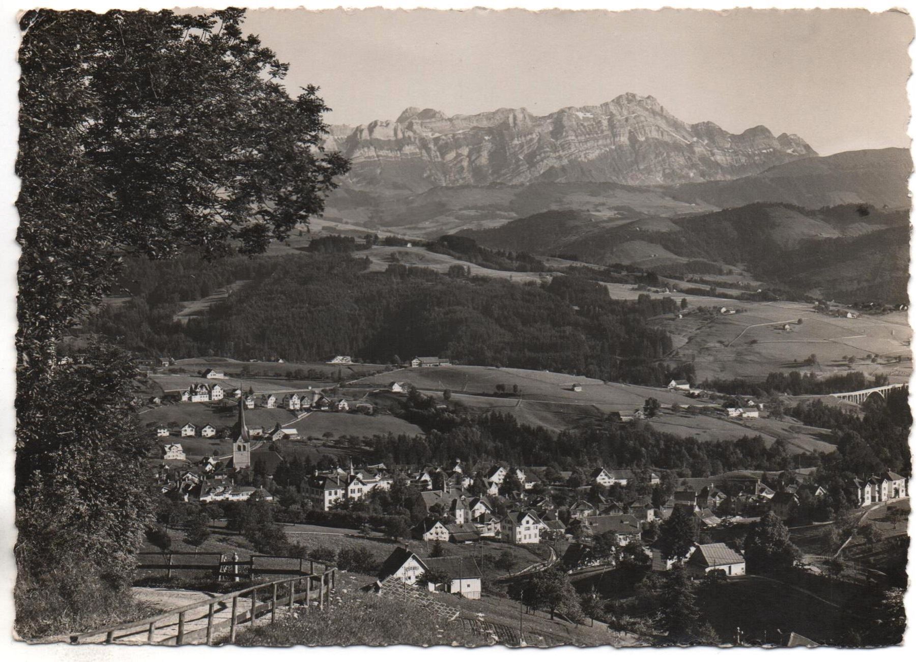 Cartoline postali: TEUFEN (App.) mit Säntis – Usato da Jona venduto da philajona
