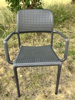 6 Gartenstühle anthrazit, Marke „Nardi“