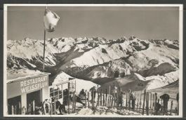 Carte P de 1957 ( Restaurant Weissfluh / Silvrettagebiet )