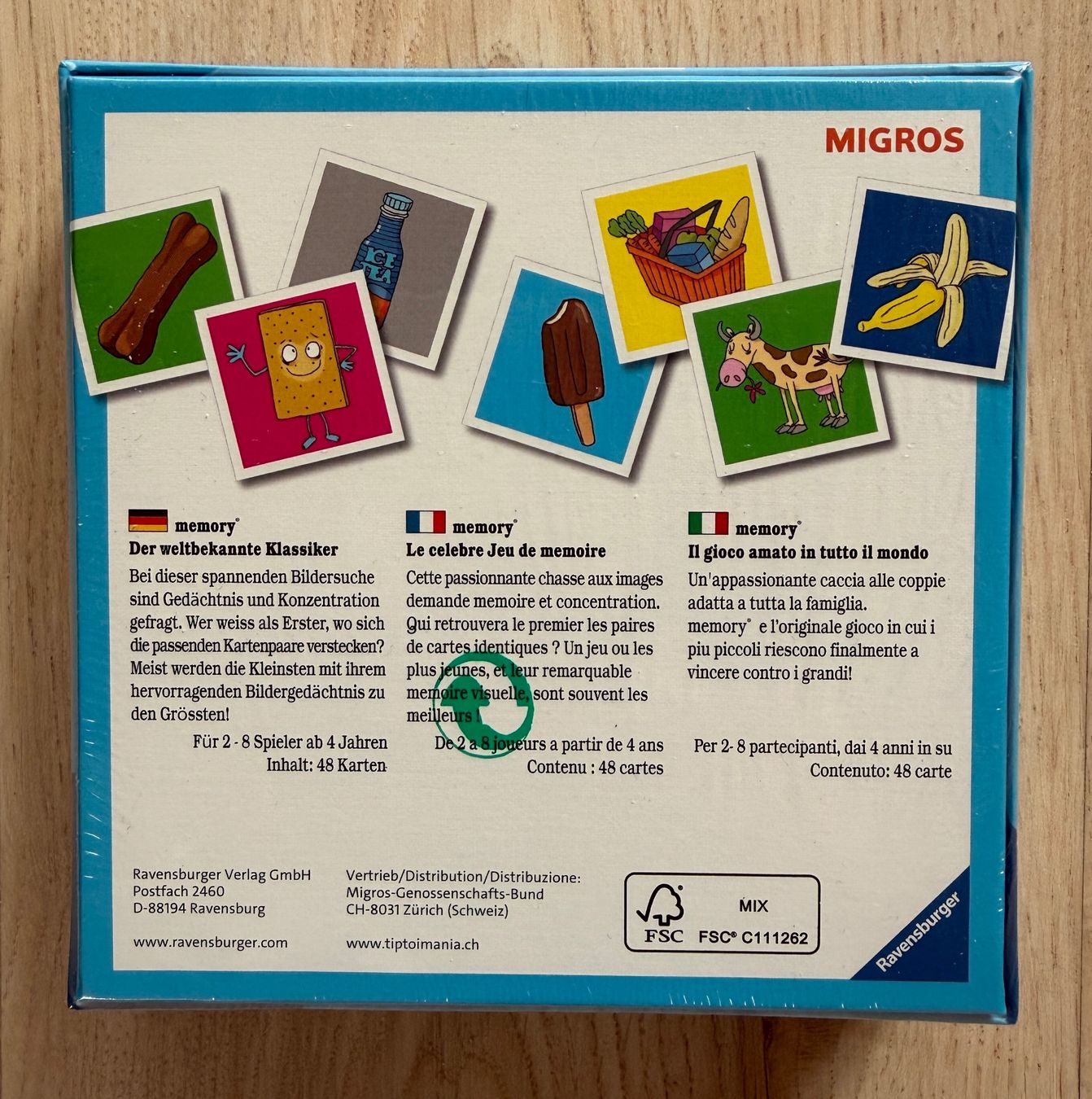 Migros Giochi: Fabrikneu: Memory – Nuovo e nell'imballaggio originale da Zermatt venduto da Jduck 1